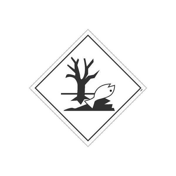 Nmc Marine Pollutants Graphic Dot Placard Sign, Pk25, Material: Pressure Sensitive Removable Vinyl .0045 DL174PR25 - main